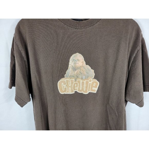 Star Wars Chewbacca Chewie Vintage Movie Promo T Shirt Size Large L Brown Tee - Picture 2 of 5